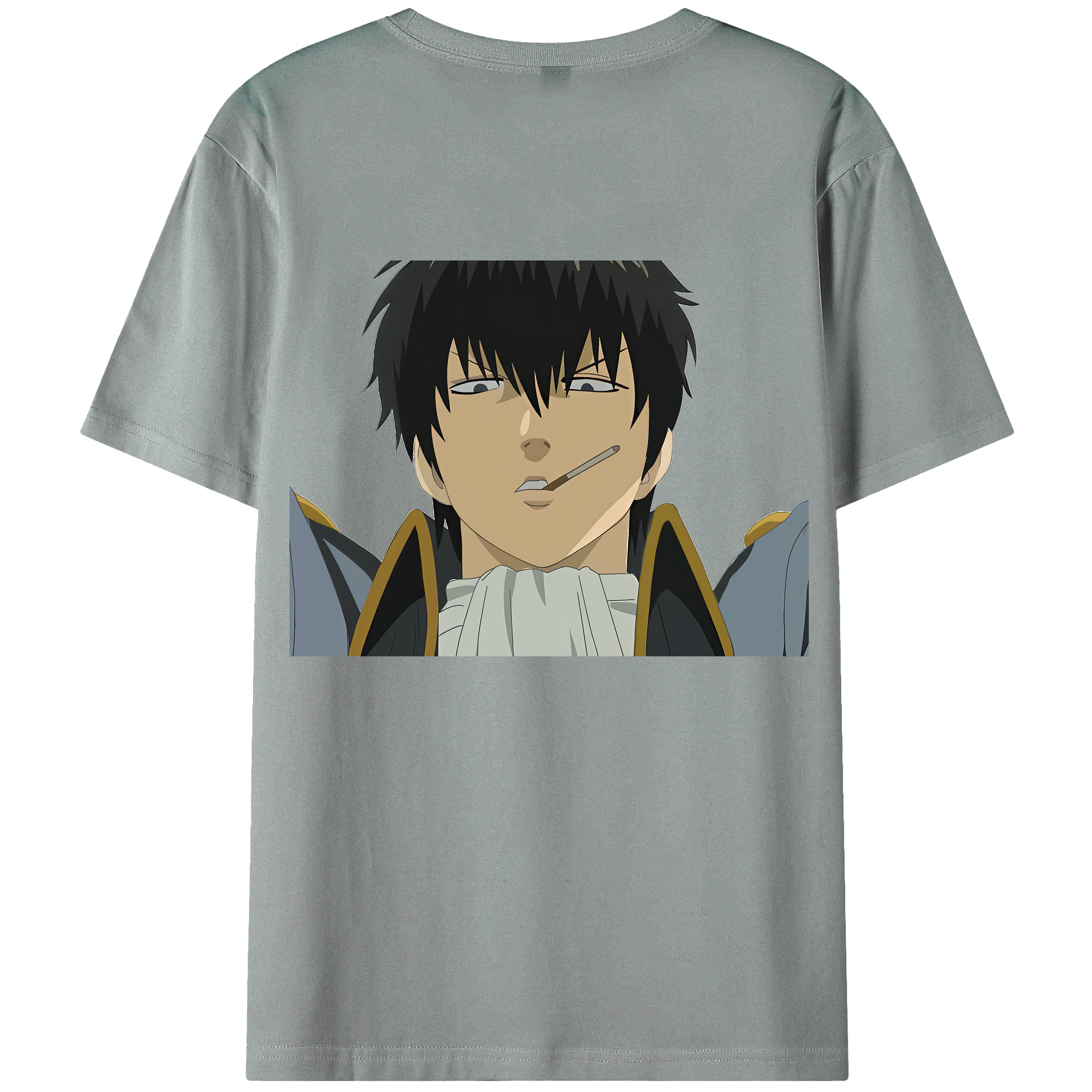 （画像用） ぎんたま 坂田銀時（さかたぎんとき） 神楽 志村新八（しむら しんぱち） GINTAMA Sakata Gintoki Kagura Shimura Shinpachi 綿100％ メンズ半袖Tシャツ（バックプリント） 通気性